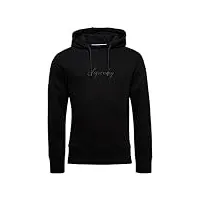 superdry sweat à capuche avec logo heritage pour homme, noir, medium