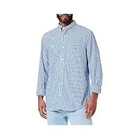 gant reg poplin stripe shirt chemise À rayures en popeline regular, college blue, xl homme