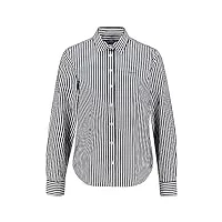 gant reg poplin striped shirt chemise À rayures en popeline regular, classic blue, 44 femme