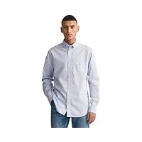 gant reg poplin ss shirt chemise manches courtes en popeline regular, light blue, xl homme