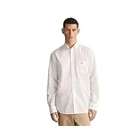 gant reg poplin shirt chemise en popeline regular, white, 3xl homme