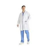 misemiya - blouse blanche chimie unisexe - blouse medicale homme - blouse laboratoire homme - blouse de travail femme q816 - x-large, blanc