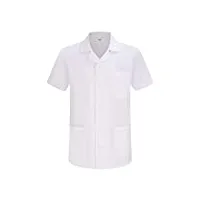 misemiya - blouse blanche chimie unisexe - blouse medicale homme - blouse laboratoire homme - blouse de travail femme 8165 - medium, blanc