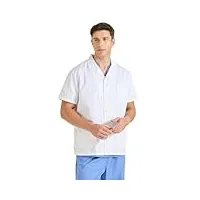 misemiya - blouse blanche chimie unisexe - blouse medicale homme - blouse laboratoire homme - blouse de travail femme 8165 - x-large, blanc