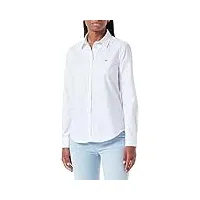 gant shirt chemise oxford stretch slim, white, 42 femme