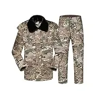 survêtement épais combat uniforme hommes veste d'hiver + pantalon camouflage veste + pantalon militaire tactique chasse costumes cp 4xl-95-105kg