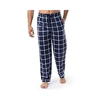 van heusen pantalon de pyjama en polaire soyeuse, bleu marine (navy plaid), xxxl homme