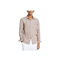 nautica chemise en lin coupe classique durable pour homme, mustang., xx-large