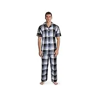 fruit of the loom ensemble pyjama broadcloth manches courtes pour homme, bois d' b ne, xxl