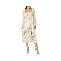 french connection robe midi drap e francine callie pour femme, cr me clotted mulit, taille xl