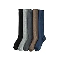 tjlss chaussettes d'hiver for hommes plus velours épais éponge chaussettes hautes chaussettes chaudes d'âge moyen et personnes âgées chaussettes longues (color : a, size : one size)