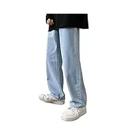 orandesigne jeans homme y2k jeans garçon décontracté pantalon large lâche mode harajuku skateboard denim pantalon droit printemps automne vêtement de rue n bleu clair m