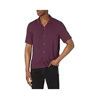 john varvatos danny t-shirt à manches courtes chemise, violet, xxl homme
