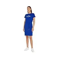 tommy hilfiger femme robe t-shirt regular-fit longueur genoux, bleu (ultra blue), s