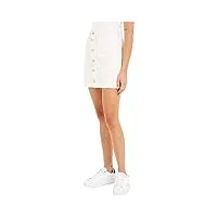 tommy hilfiger femme jupe en jean courte, blanc (ecru), 44