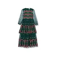 frock and frill robe brodée florale occasion spéciale, vert, 38 femme