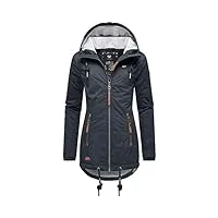 ragwear veste d'hiver chaude courte avec capuche zuzka pour femme xs-6xl, navy22., s