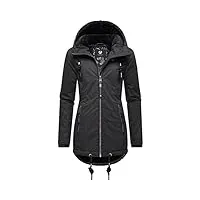 ragwear manteau court d'hiver chaud pour femme avec capuche zuzka hiver xs-6xl, black22, s