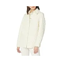 amazon essentials veste matelassée en polyester recyclé décontractée (grandes tailles disponibles) (anciennement amazon aware) femme, ivoire, l