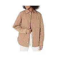 amazon essentials veste matelassée en polyester recyclé décontractée (grandes tailles disponibles) (anciennement amazon aware) femme, fauve, xl