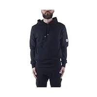 c.p. company diagonale raised polaire pullover hoodie noir, noir , m
