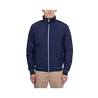 timberland - men's bomber jacket with contrasting cuffs and hem - size l