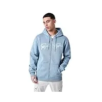 project x paris veste a capuche zippé à broderie origin bleu gris xl