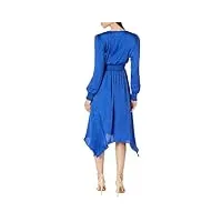 michael michael kors robe plissée jacquard pour femme imprimé zèbre bleu roi, bleu marine, taille m
