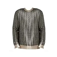 ted baker men's buzzad black white textured pullover sweater (as1, alpha, l, regular, regular, l)