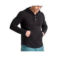 hanes originals pull à capuche pour homme, 100 % jersey de coton, black, x-large