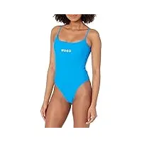hugo maillot de bain une pièce avec logo central standard pour femme, cina bleu vif, taille l