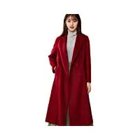 automne et hiver léger luxe haut de gamme femme costume col mi-long 100% laine solide manteau veste water ripple boutique