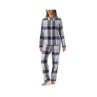 schiesser pyjama long flanelle 100% coton boutonné-hiver ensemble de pijama, mehrfarbig, 42 femme
