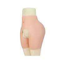 noblelady pantalon en silicone short rembourré butt shaper butt enhance boxer briefs sous-vêtements push-up réalistes sissy control,wheat color