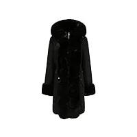 manteau femme long hiver chaud - femmes grande taille manteau d'hiver veste pour femme vêtements d'extérieur épais manteau à capuche doublé en peluche chaud trench manteau pour femme manteau maxi