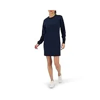 lacoste robe sweat-shirt pour femme ef2591, robe décontractée pour femme, manches longues, col rond, coupe droite, bleu marine (166)., 40
