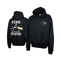 amplified double sided oversized sweat à capuche - pink floyd - dark side of the moon, noir, m