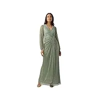 adrianna papell robe drapée en maille métallique pour femme, ardoise verte., 38