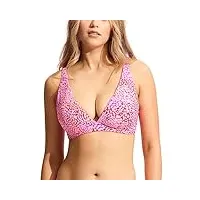 seafolly maillot de bain bikini triangle fixe bonnet dd pour femme, rose fuchsia peau de mer, 44