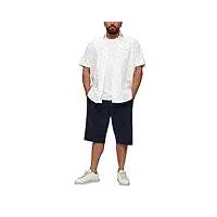 s.oliver big size chemise à manches courtes, blanc, xxxl homme