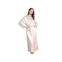 tjlss sleepwear women set lingerie ensemble de lingerie avec robe de soie peignoir de nuit sexy (color : roze, size : medium)