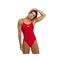 arena maillot de bain une pièce maxlife avec dos en dentelle pour femme, rouge/blanc, 95