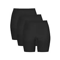 spanx shapewear short gainant pour femme taille normale et grande noir md, très noir., medium