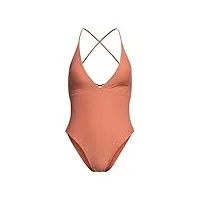 roxy coconut crew - one-piece swimsuit for women - maillot de bain une pièce - femme - m - rose