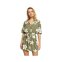 roxy real yesterday - playsuit for women - combishort - femme - m - vert