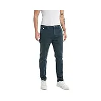 replay pantalon chino benni regular fit hyperflex avec stretch, bleu (deep night 094), 34w / 30l