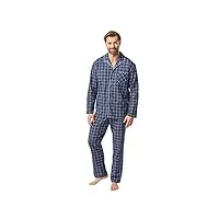 rösch pyjama pour homme en tissage à carreaux passepoil classique 100% coton 1667305 56 16593