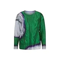 sportalm pull léger en maille fine fedez avec impression en gros tricot, multicolore, 40