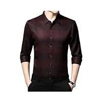 tjlss chemise décontractée épaissie rembourrée for hommes chemises chaudes d'automne et d'hiver à revers à carreaux slim (color : d, size : xxl)