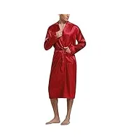 pyjama mince pour hommes robe décontractée respectueux de la peau couleur unie chemise de nuit pour hommes service à domicile, ozzki, a, l